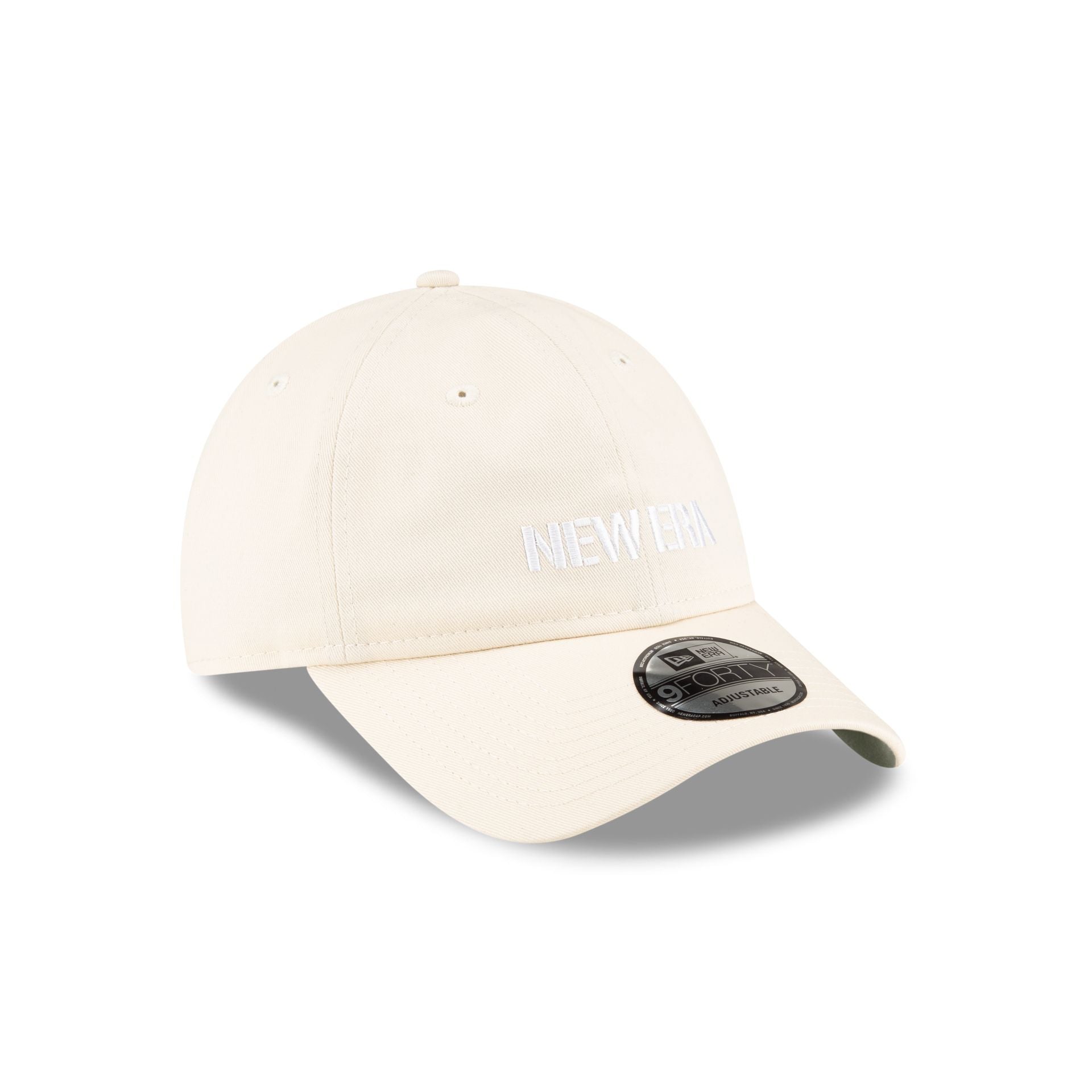 New Era Cap Metal Buckle Ivory 9FORTY Unstructured Adjustable Hat