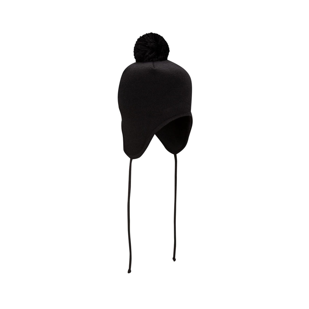 New Era Cap Black Pom Knit Ear Flap Hat