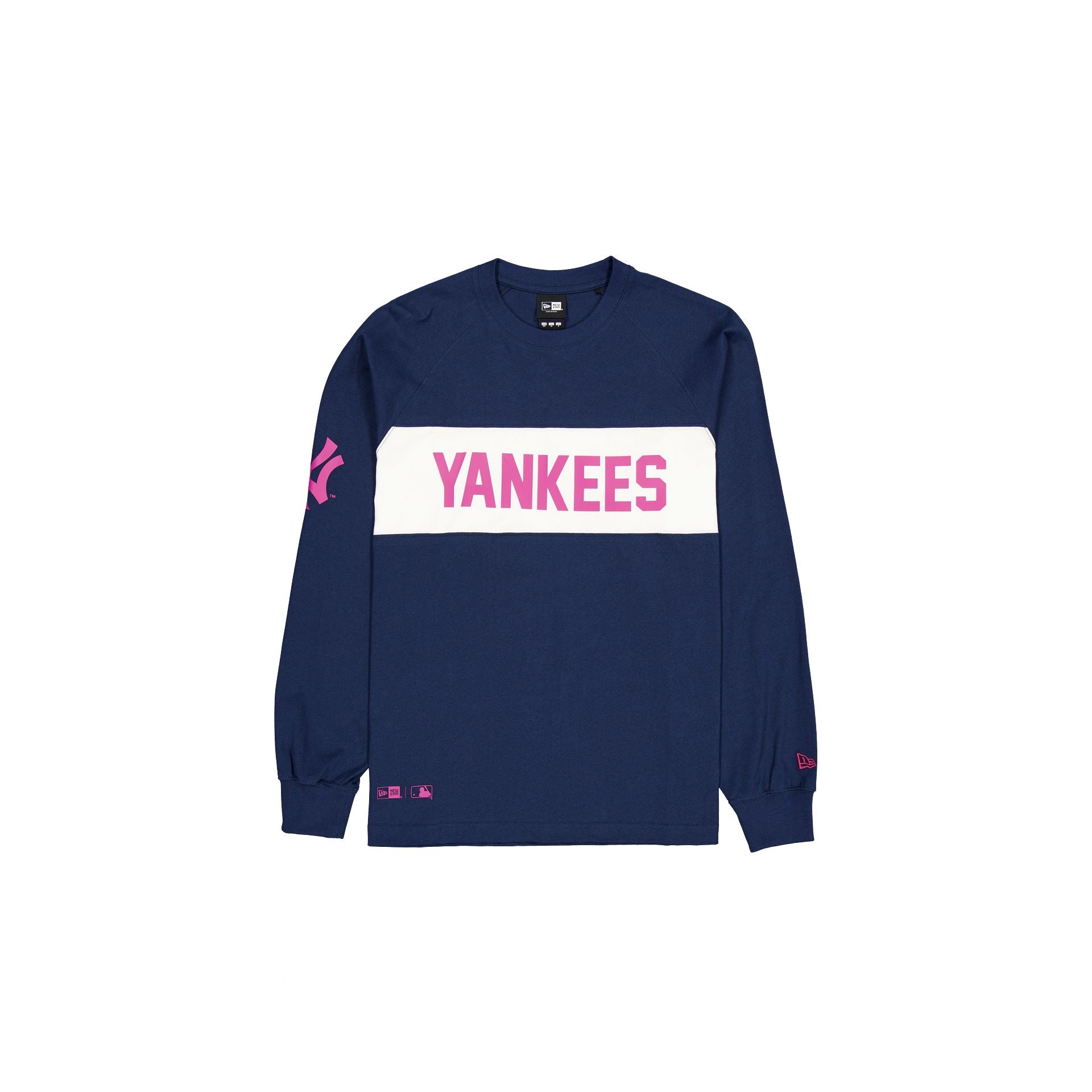 New York Yankees Color Block Dress Blues Long Sleeve T-Shirt