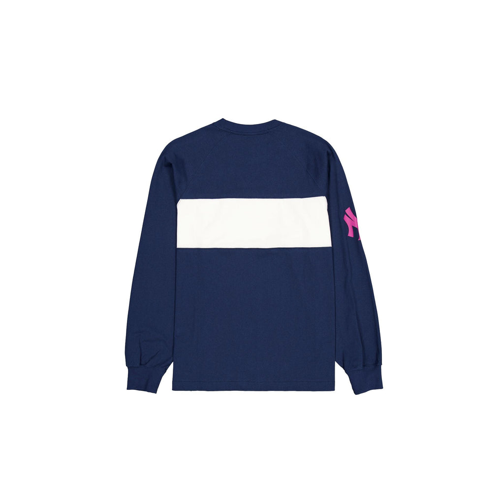 New York Yankees Color Block Dress Blues Long Sleeve T-Shirt