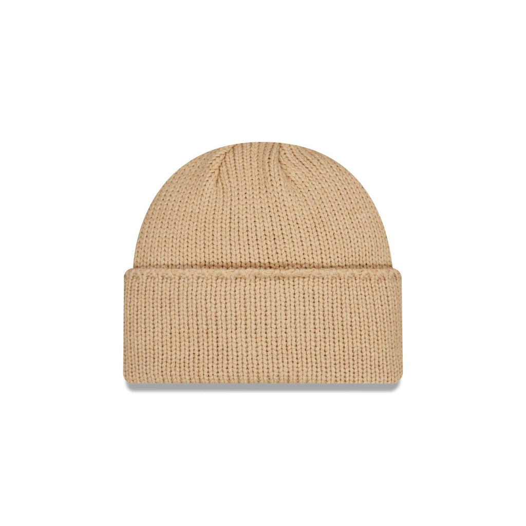 New Era Beige Wide Cuff Knit Beanie