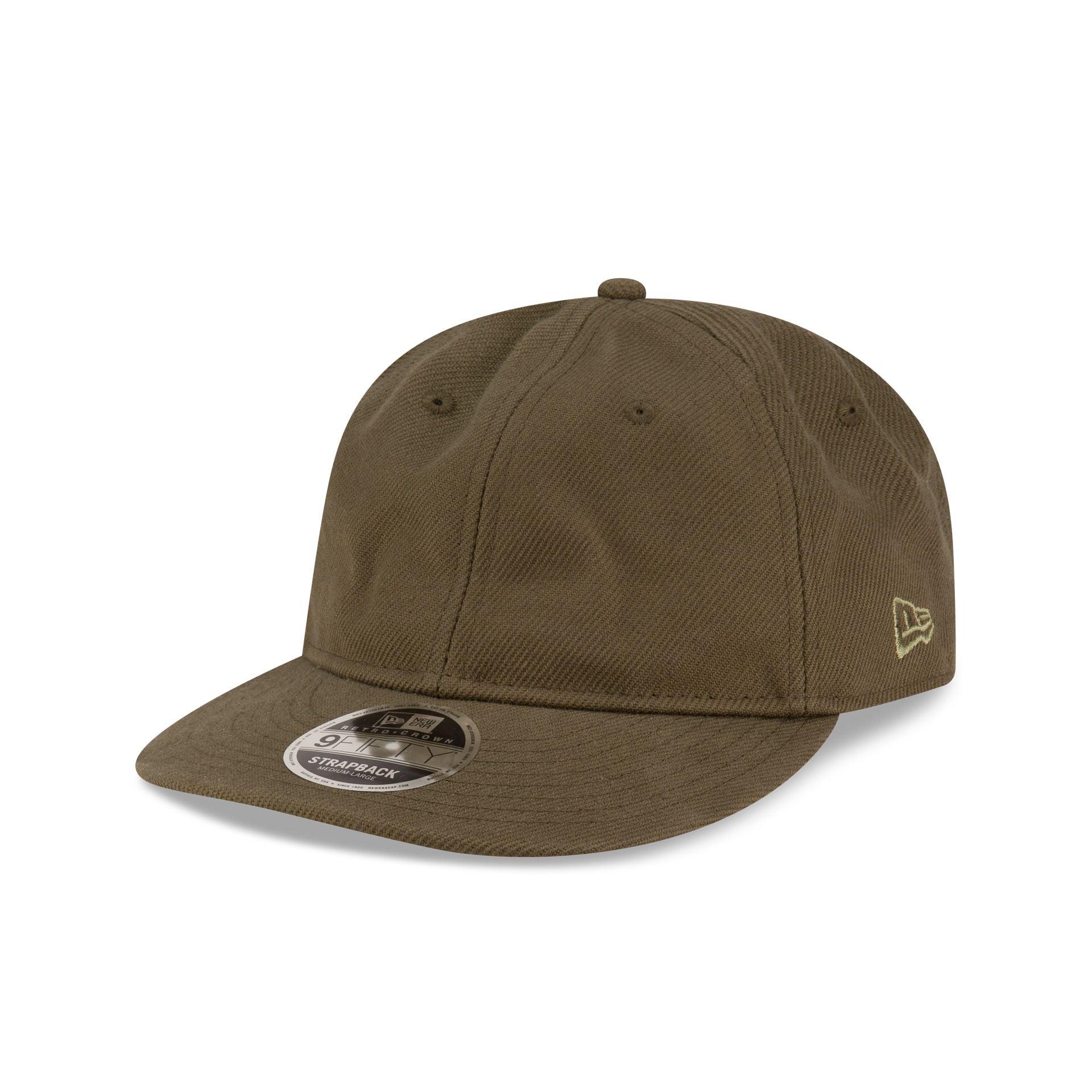 New Era Heavy Twill Olive Green Retro Crown 9FIFTY Strapback