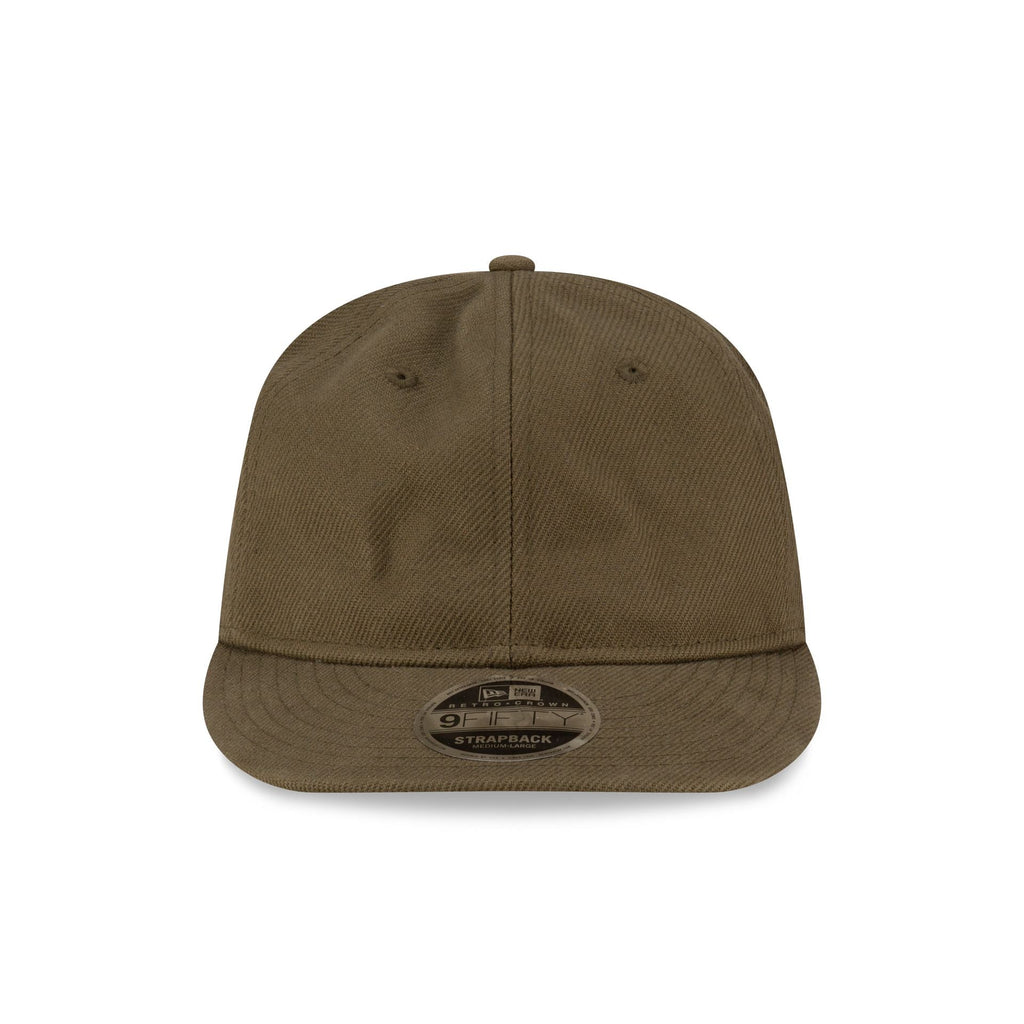 New Era Heavy Twill Olive Green Retro Crown 9FIFTY Strapback