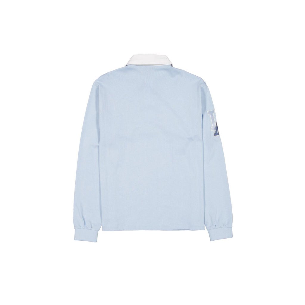 Los Angeles Dodgers Pale Blue Script Long Sleeve Rugby Shirt