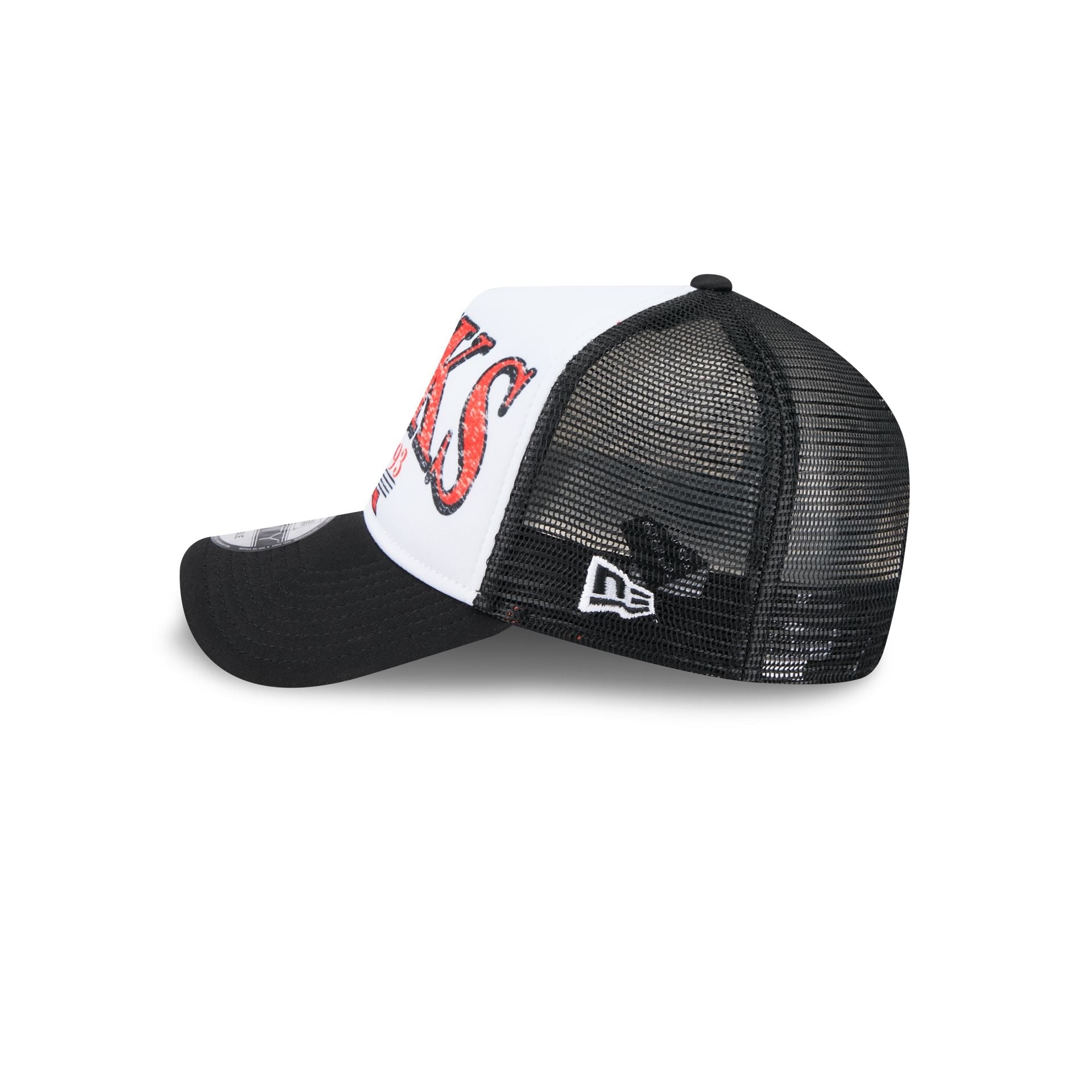 Anaheim Ducks Distressed 9FORTY A-Frame Trucker Hat