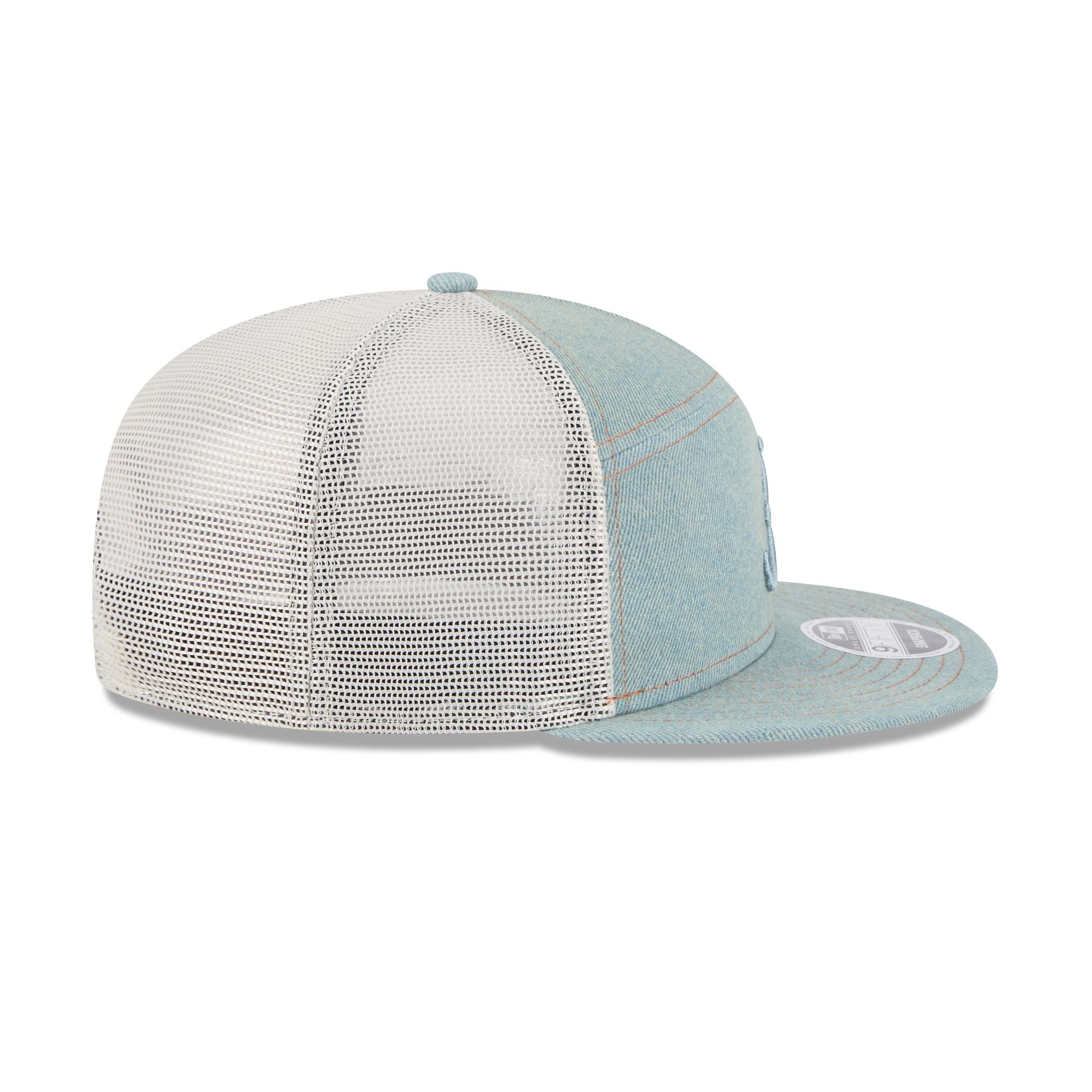 Alabama Crimson Tide Denim Split Panel 9FIFTY Trucker Hat
