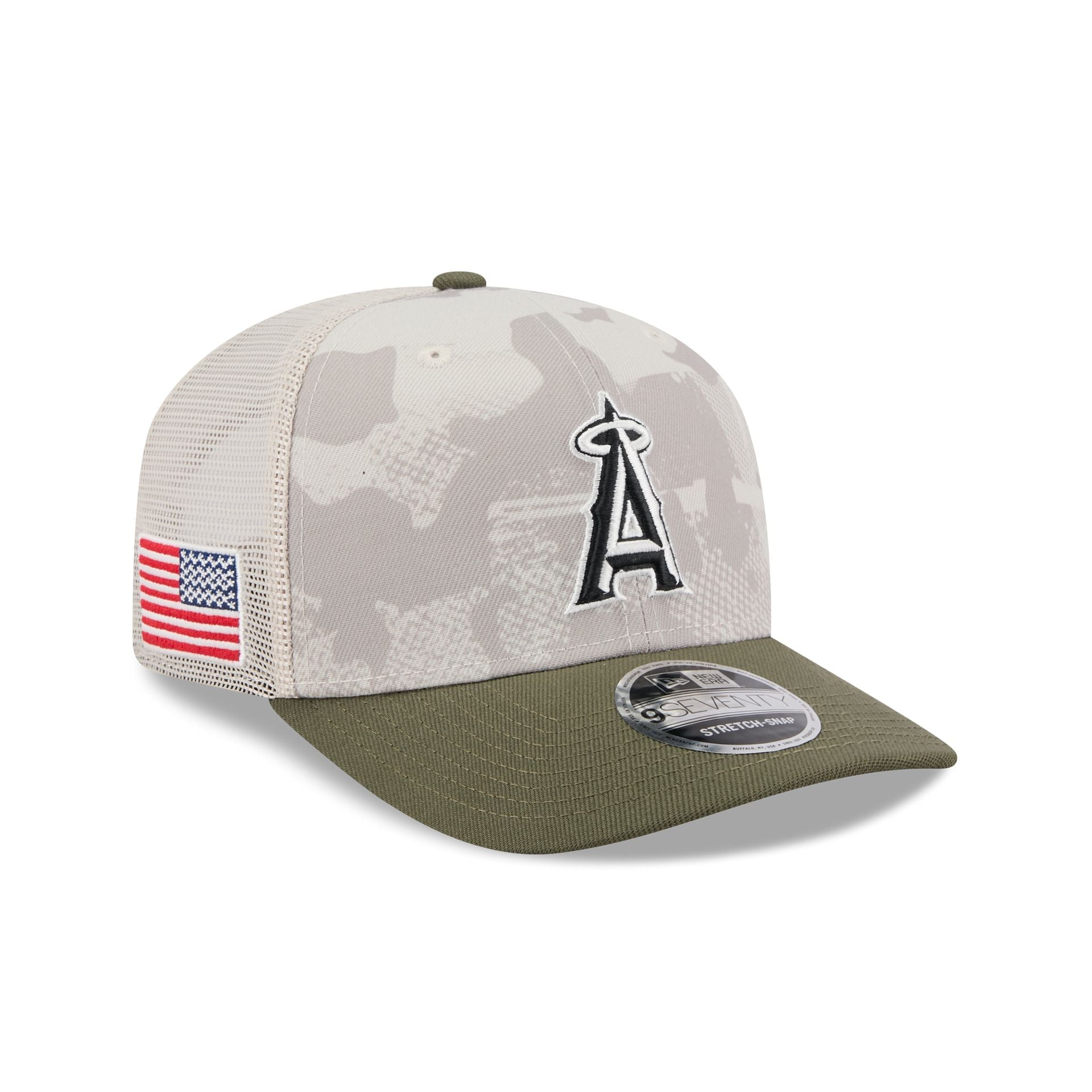 Los Angeles Angels Armed Forces Day 2025 9SEVENTY Trucker Hat