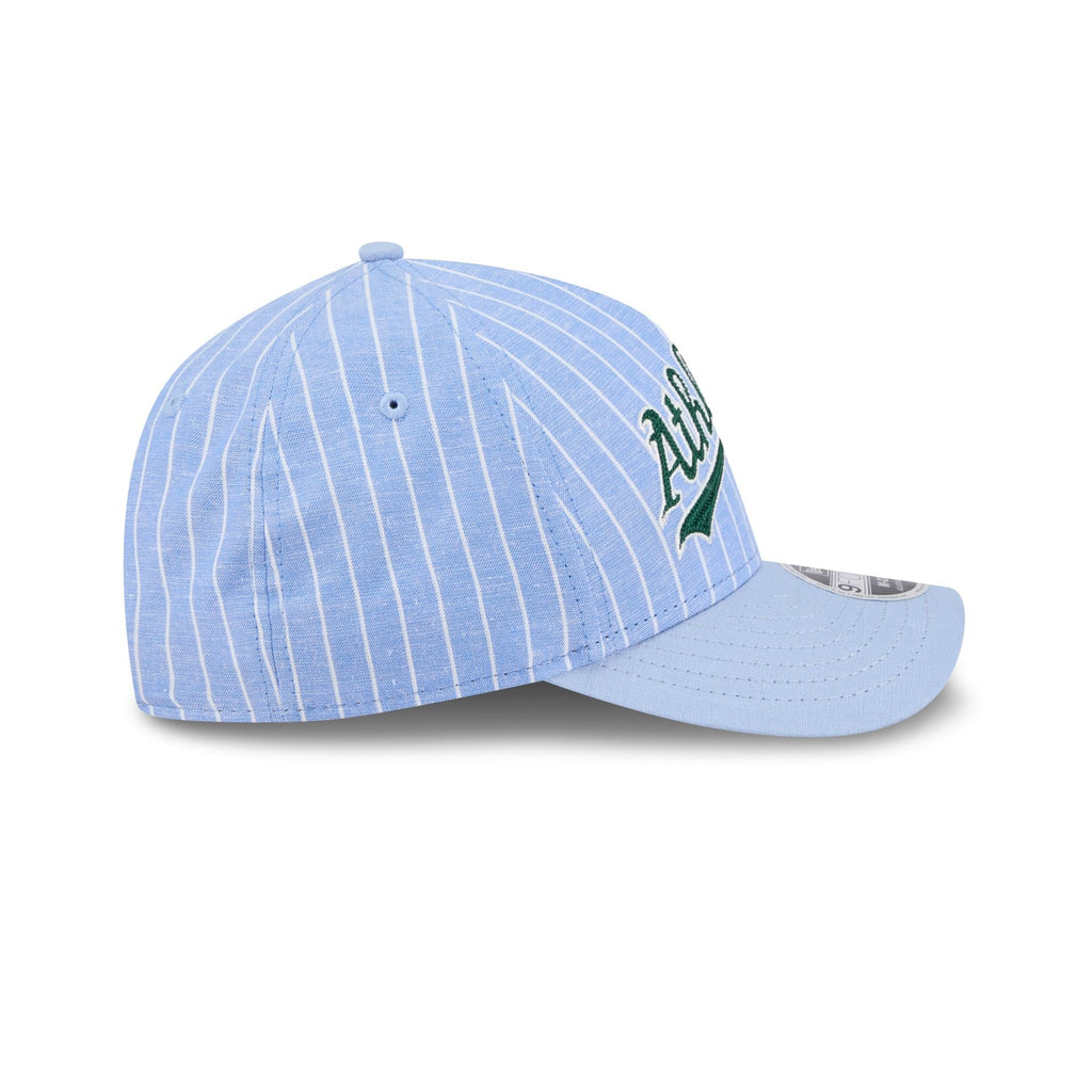 Athletics Pinstripe Linen 9FORTY M-Crown A-Frame Snapback Hat
