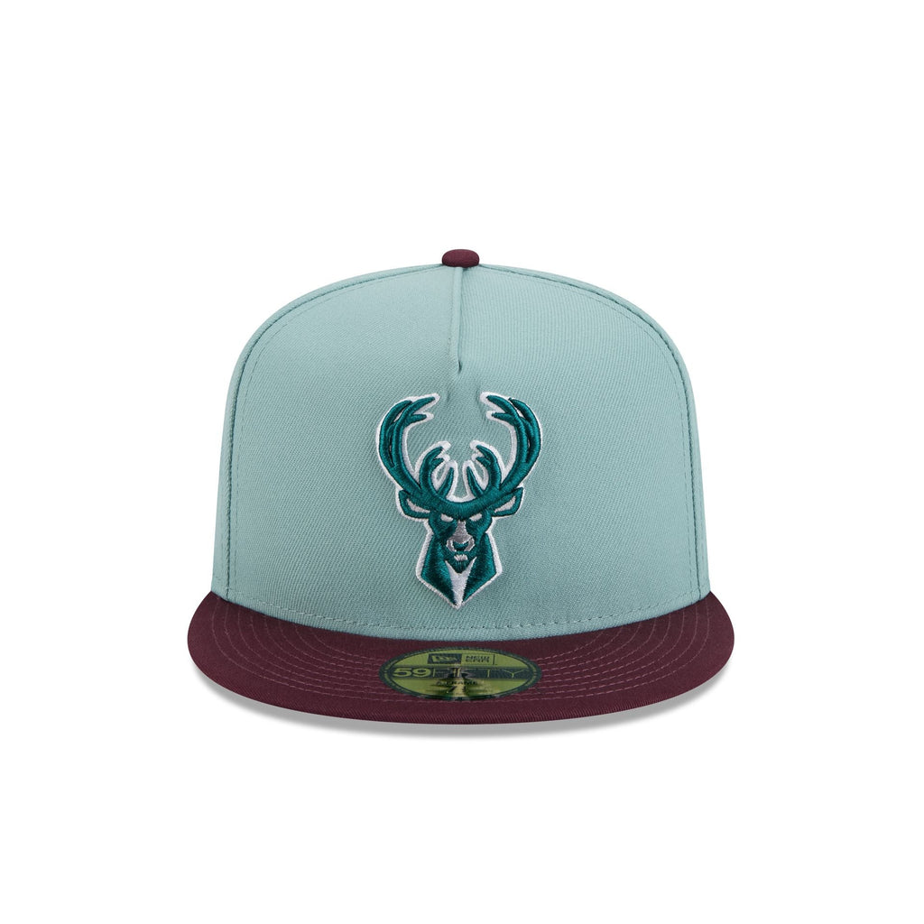 Milwaukee Bucks Beach Kiss Blue 59FIFTY A-Frame Fitted Hat