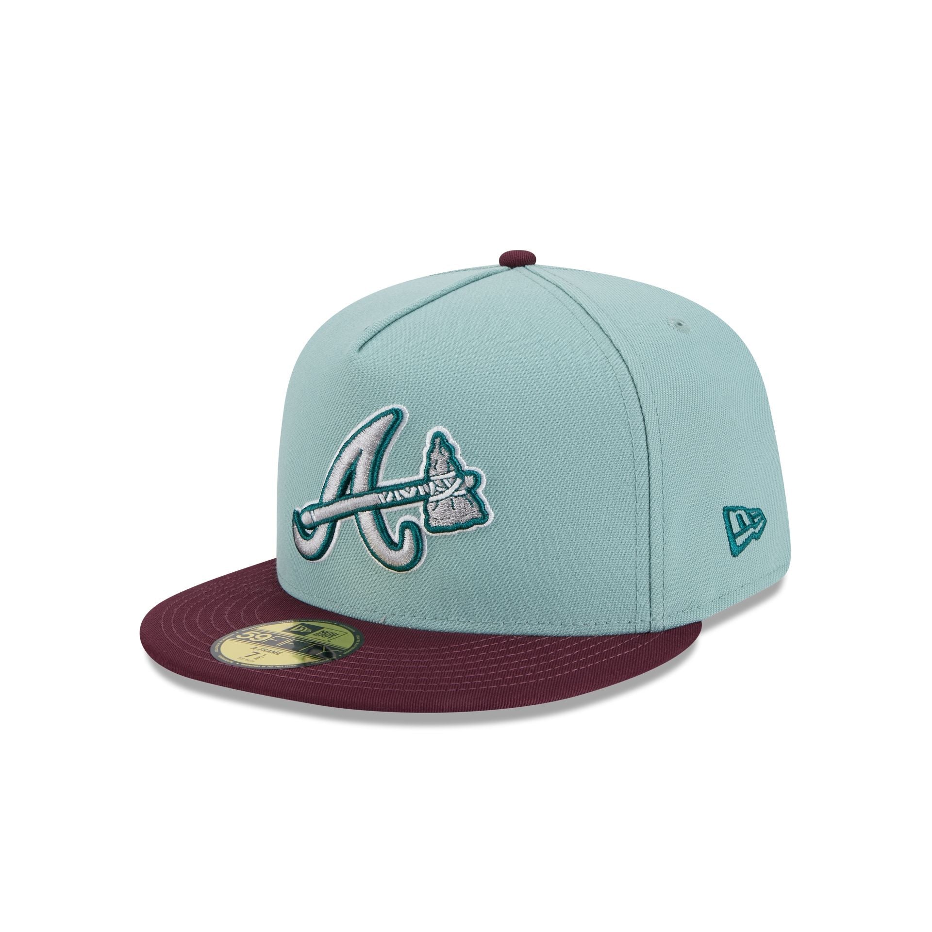 Atlanta Braves Beach Kiss Blue 59FIFTY A-Frame Fitted Hat