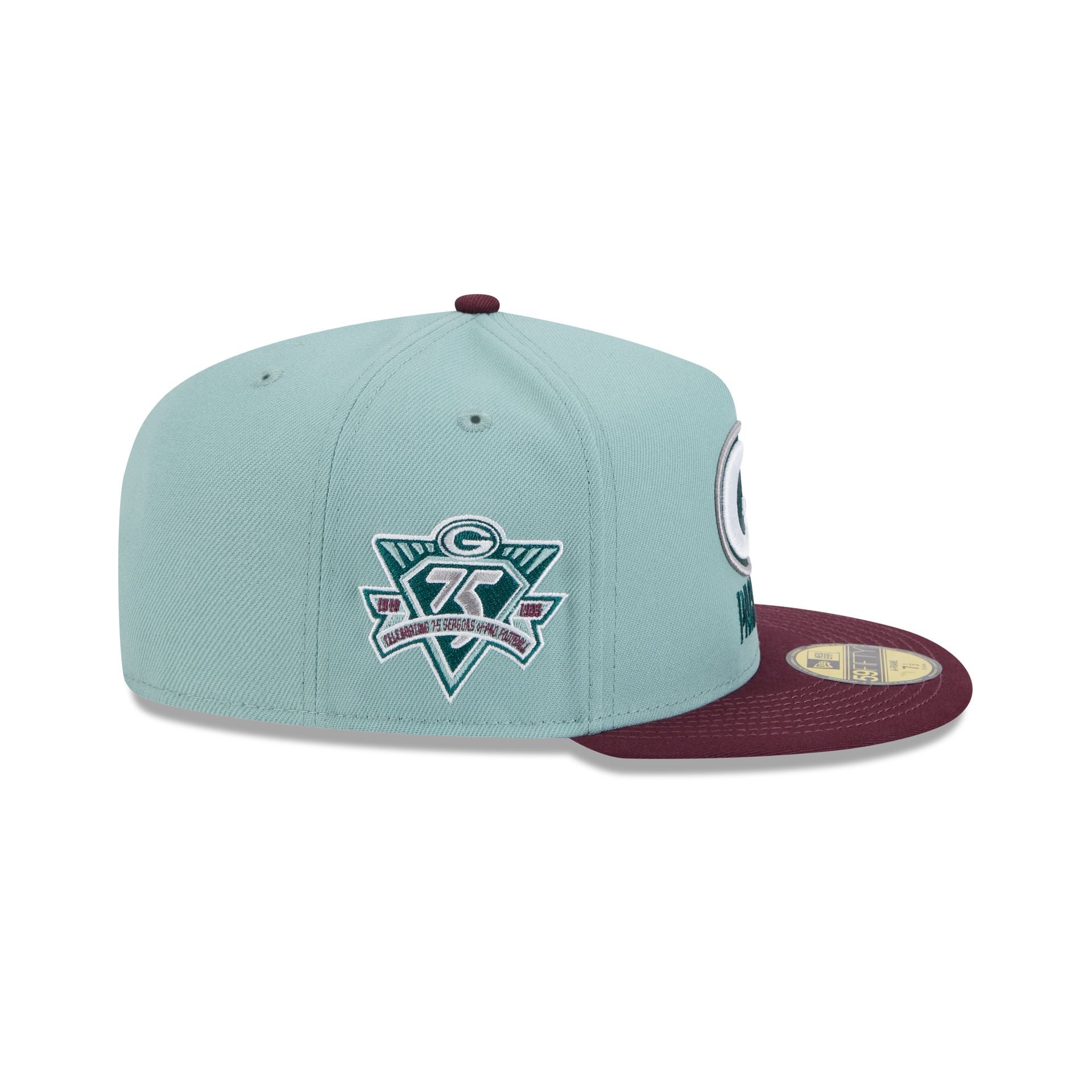 Green Bay Packers Beach Kiss Blue 59FIFTY A-Frame Fitted Hat