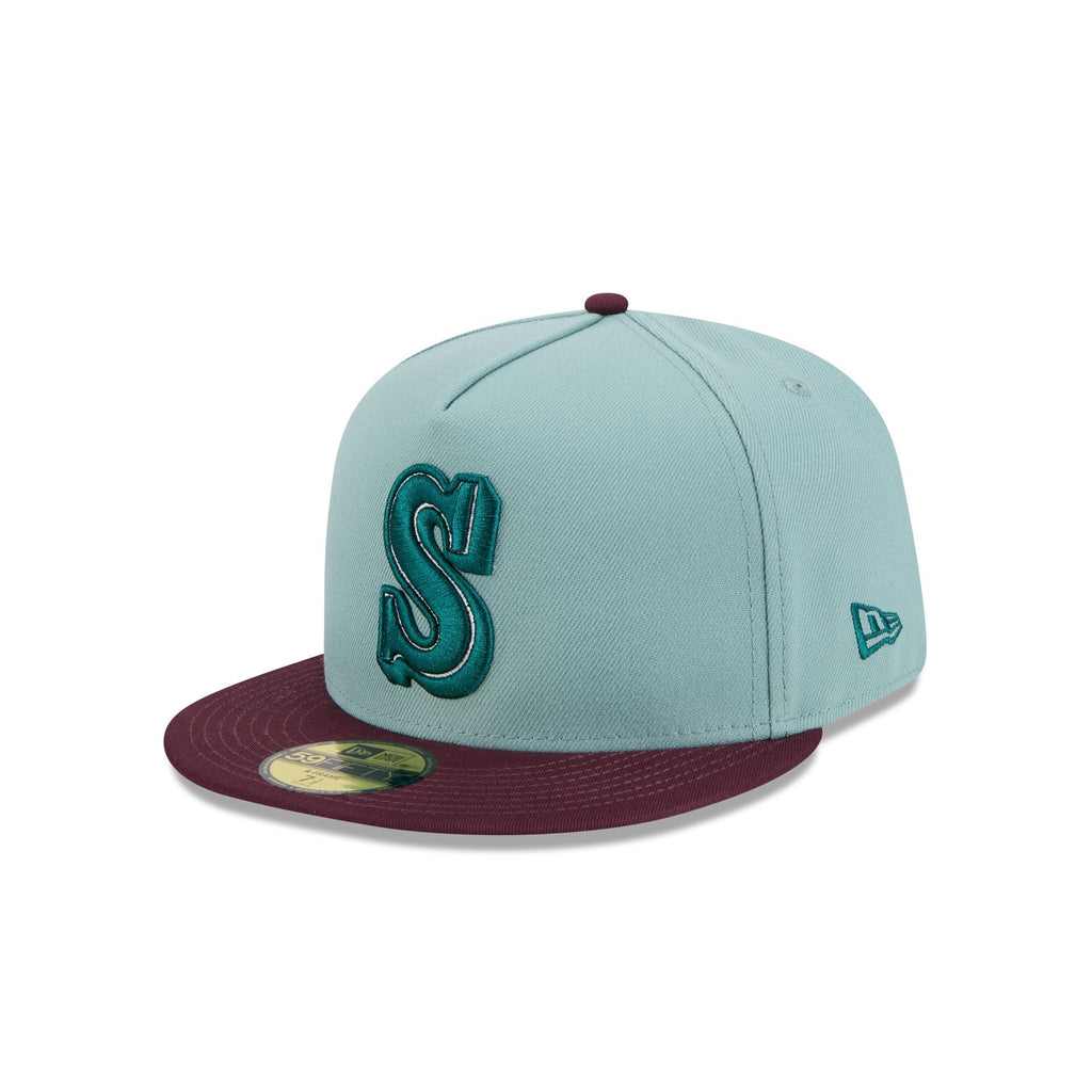 Seattle Mariners Beach Kiss Blue 59FIFTY A-Frame Fitted Hat