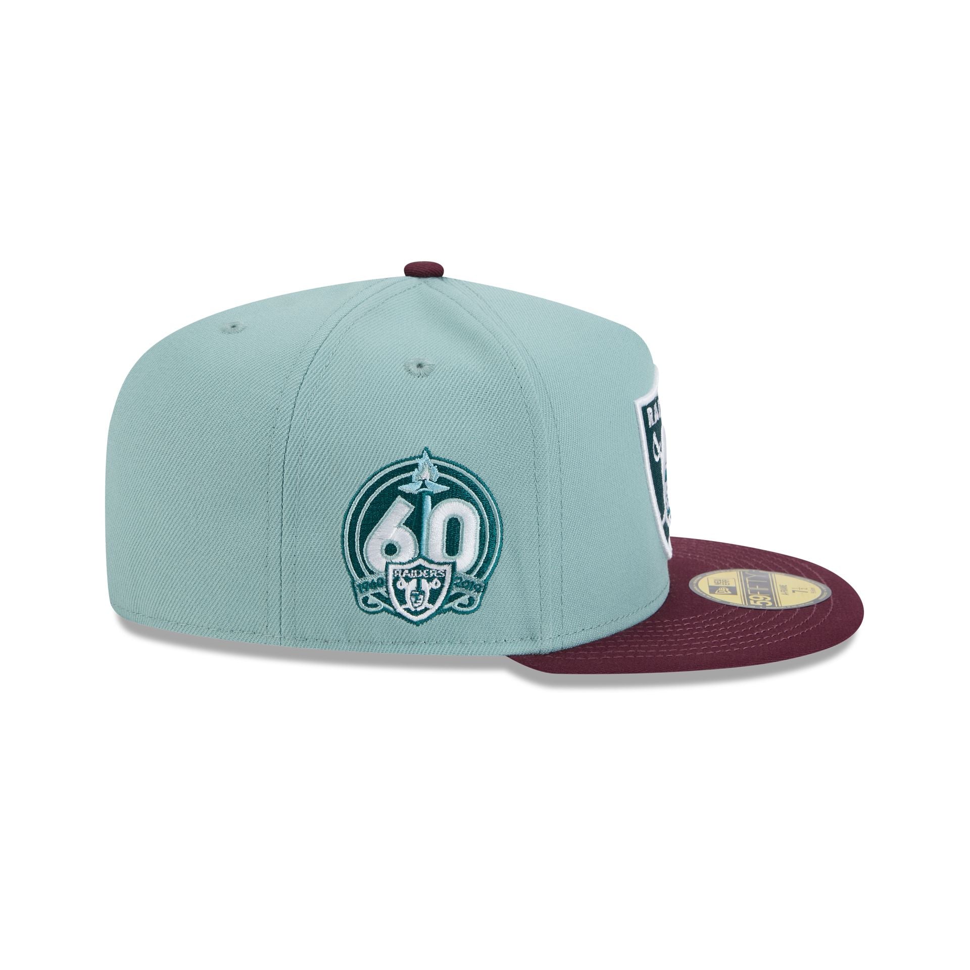 Las Vegas Raiders Beach Kiss Blue 59FIFTY A-Frame Fitted Hat