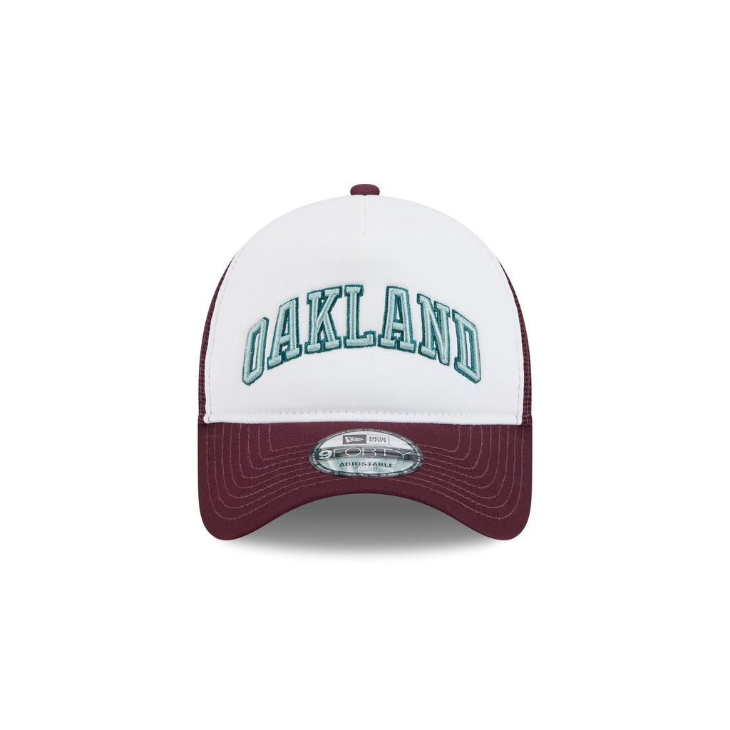 Athletics Optic White 9FORTY A-Frame Snapback Hat