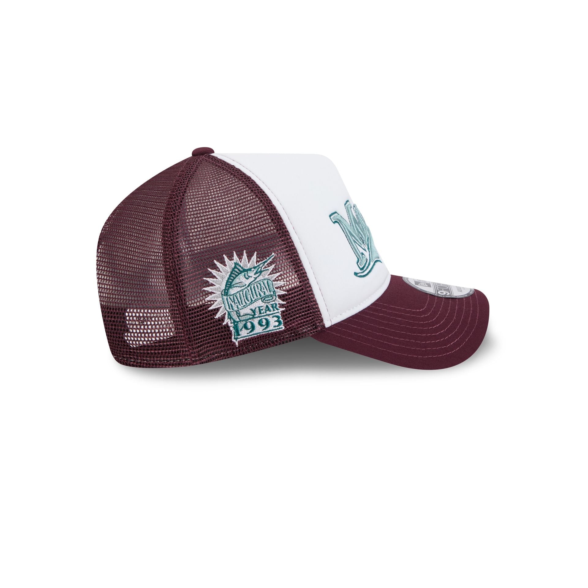 Miami Marlins Optic White 9FORTY A-Frame Snapback Hat