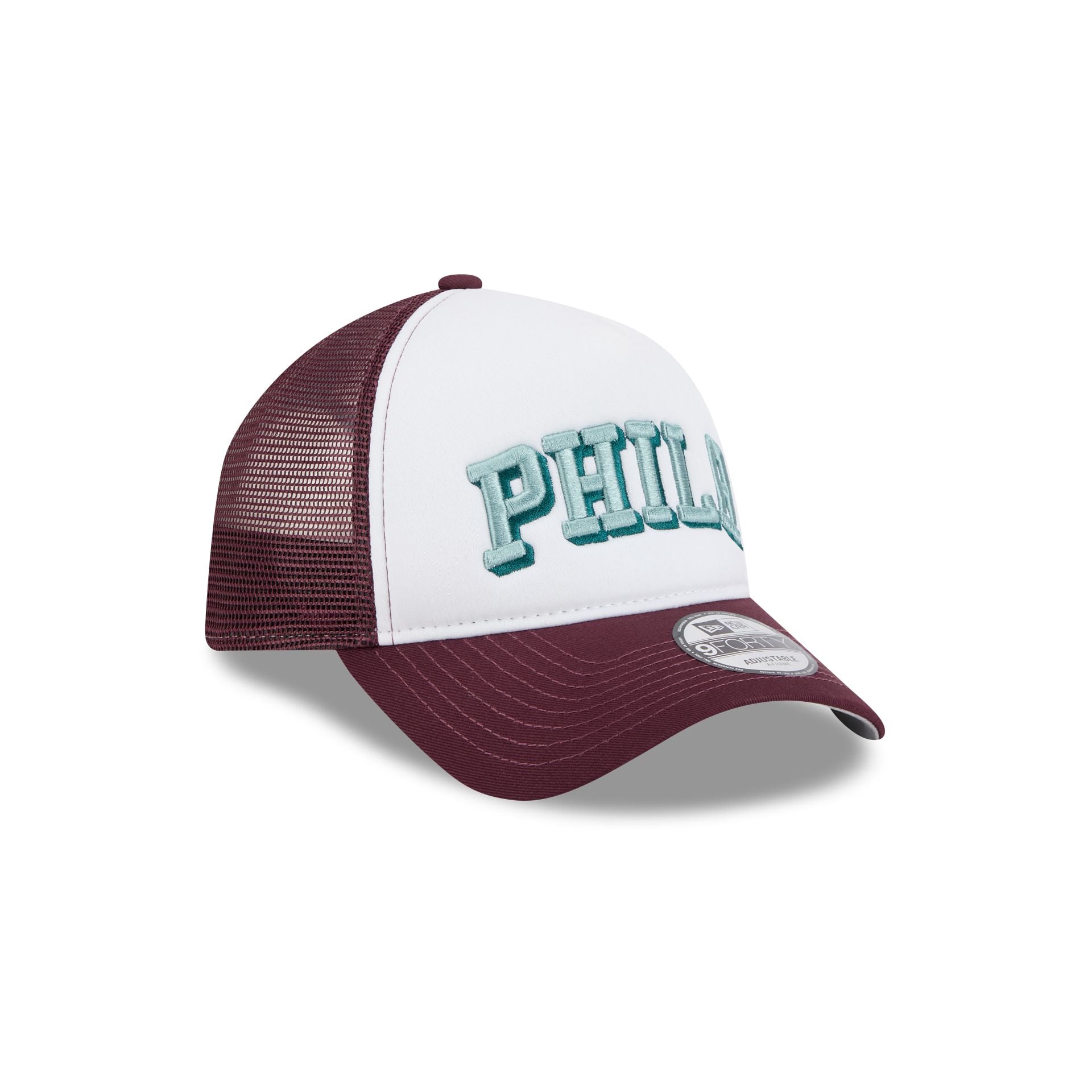 Philadelphia 76ers Optic White 9FORTY A-Frame Snapback Hat