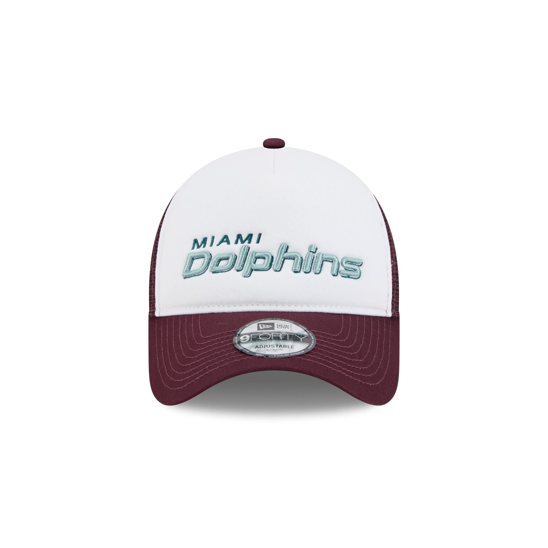 Miami Dolphins Optic White 9FORTY A-Frame Snapback Hat