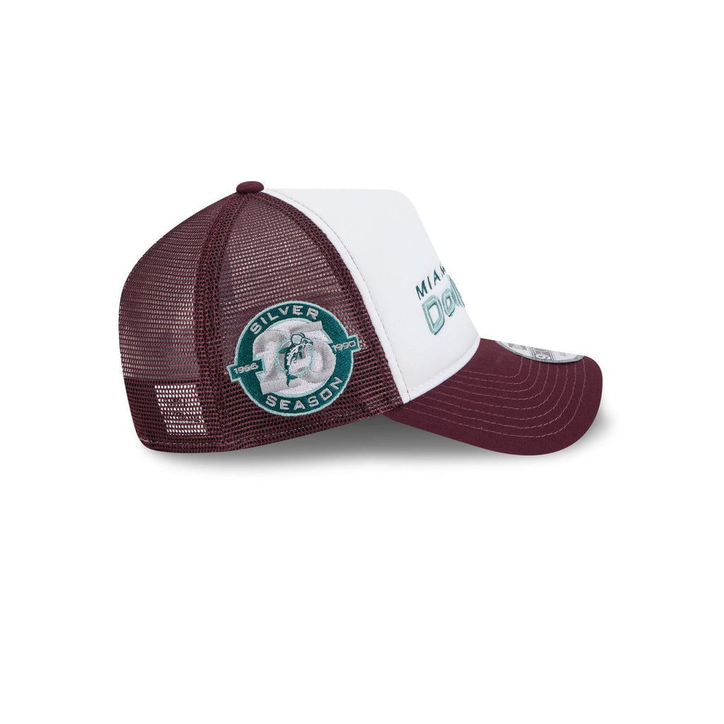 Miami Dolphins Optic White 9FORTY A-Frame Snapback Hat