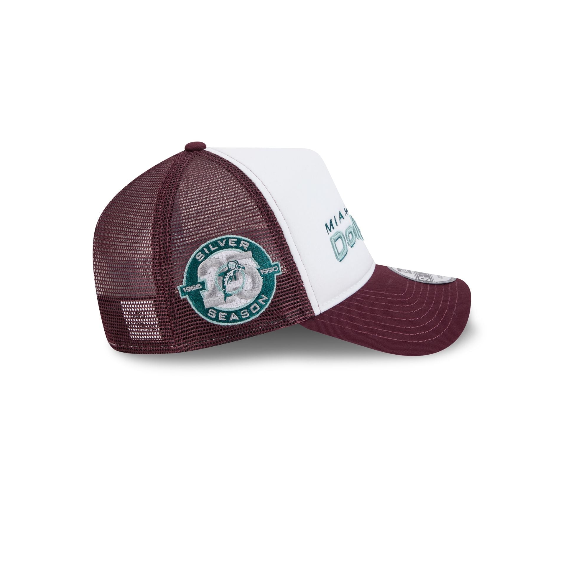 Miami Dolphins Optic White 9FORTY A-Frame Snapback Hat