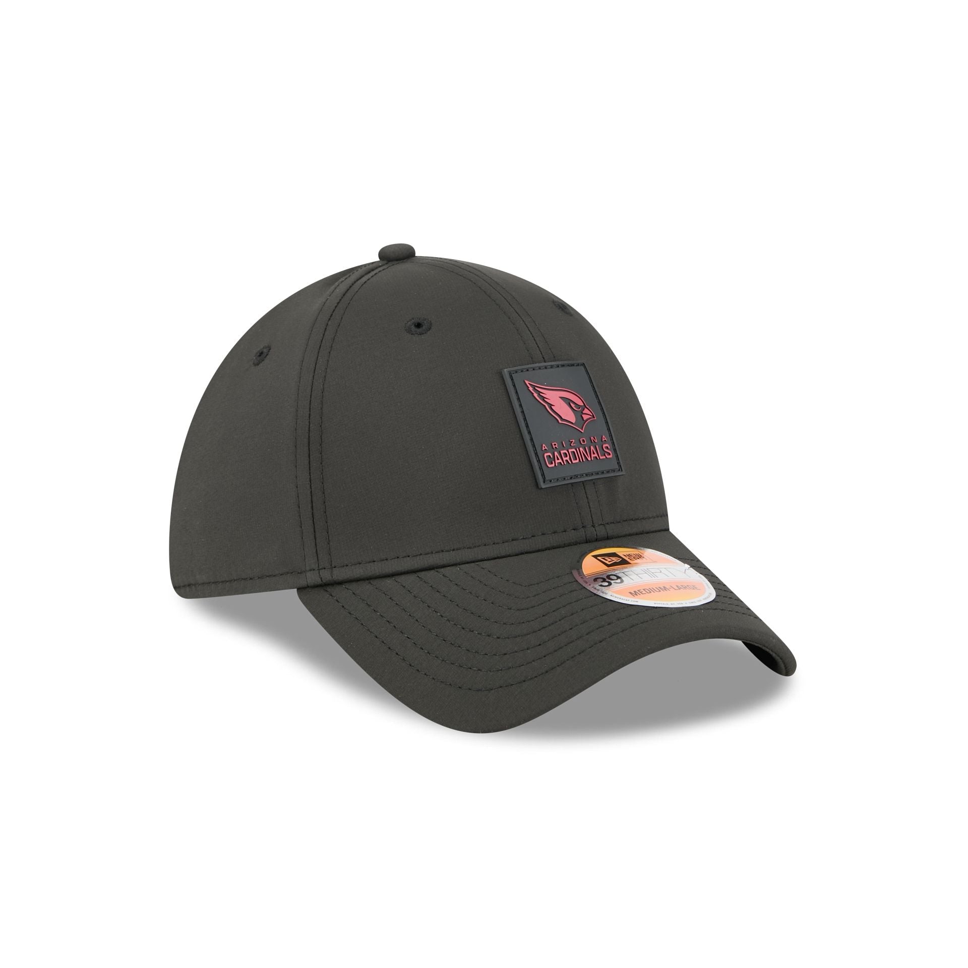 Arizona Cardinals 2025 Sideline Hot Weather Black 39THIRTY Stretch Fit Hat