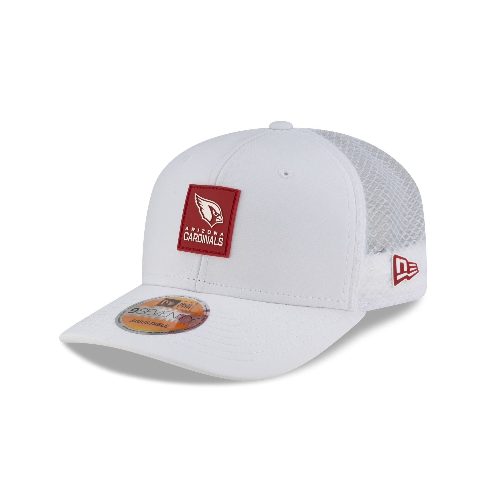 Arizona Cardinals 2025 Sideline Hot Weather White 9SEVENTY Trucker Hat