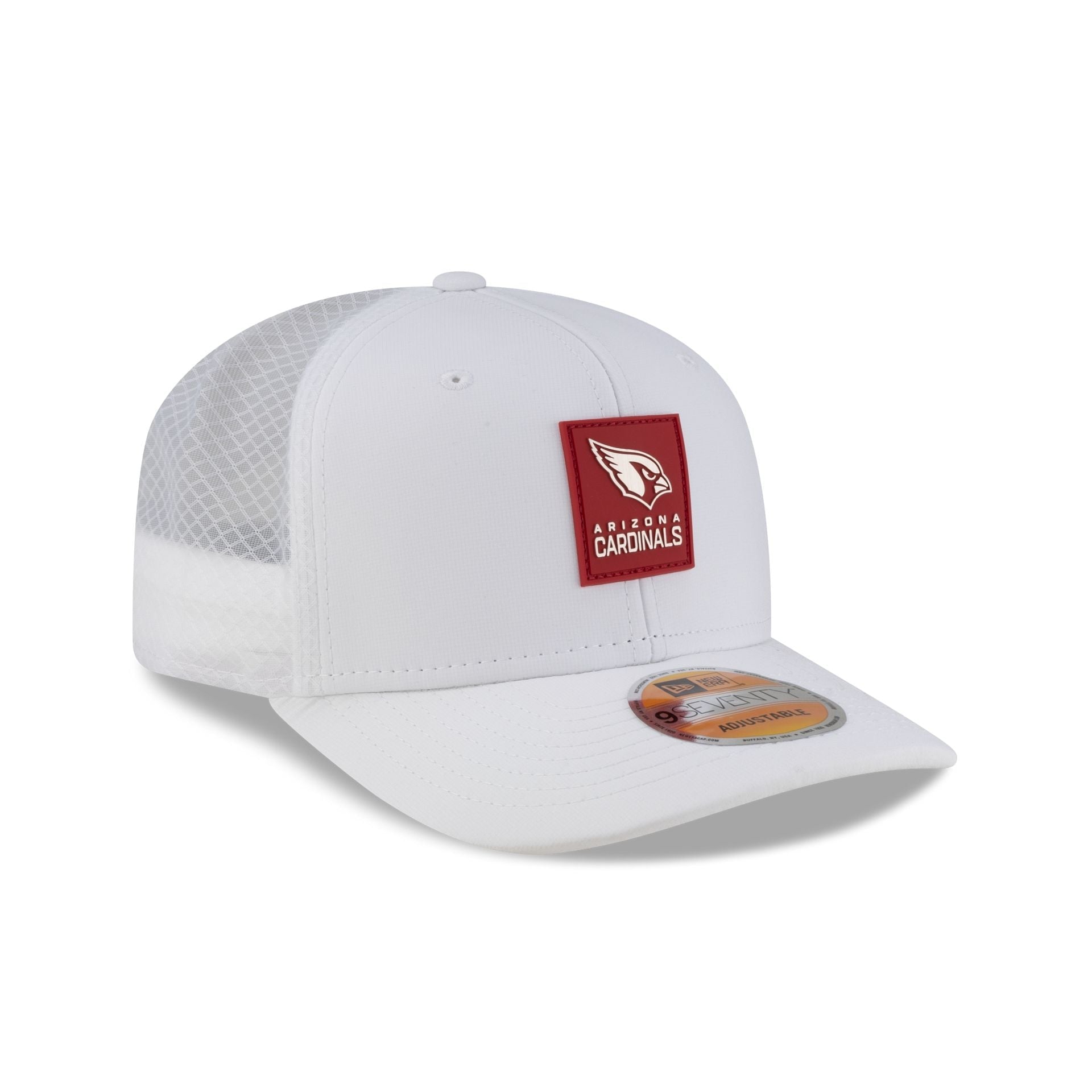 Arizona Cardinals 2025 Sideline Hot Weather White 9SEVENTY Trucker Hat