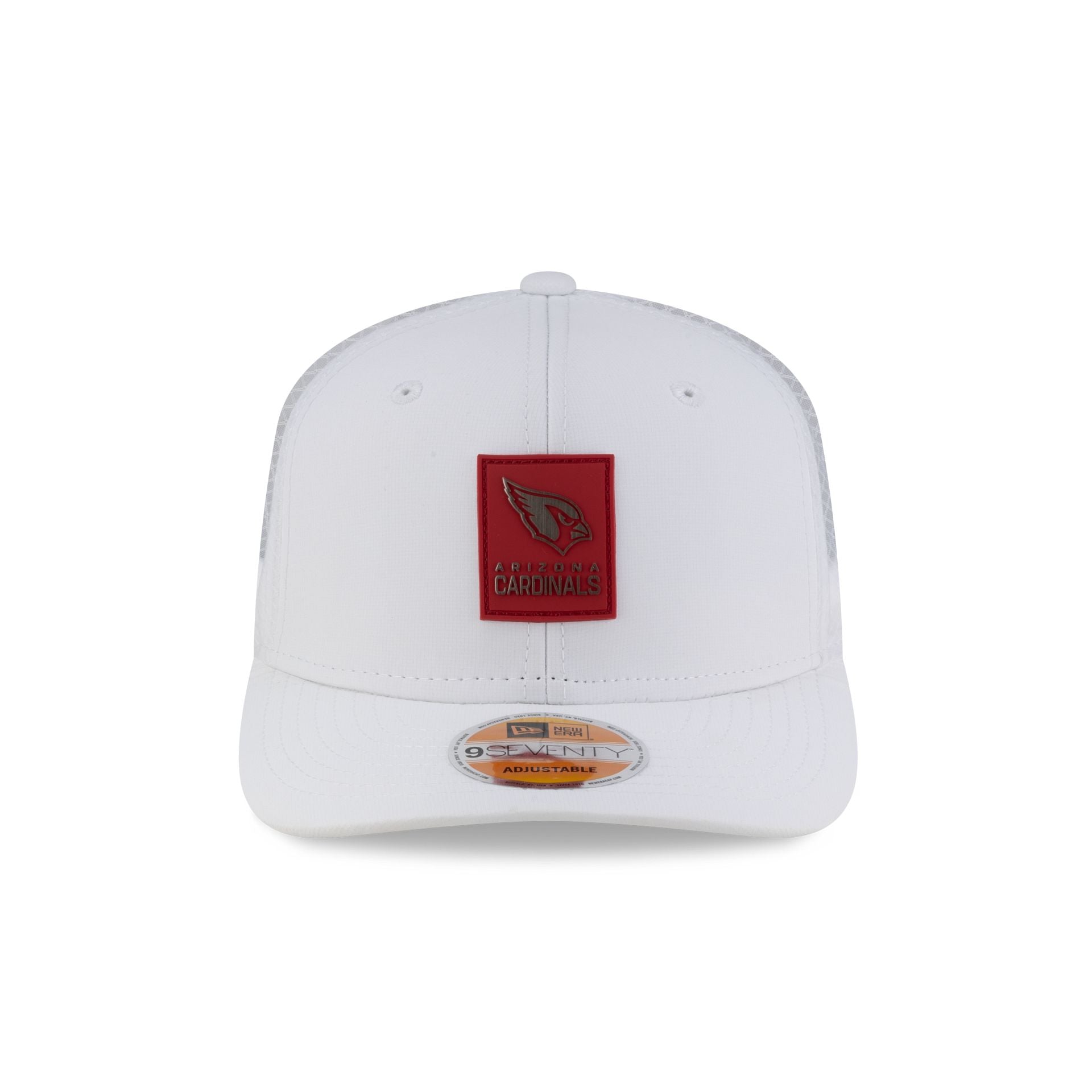 Arizona Cardinals 2025 Sideline Hot Weather White 9SEVENTY Trucker Hat