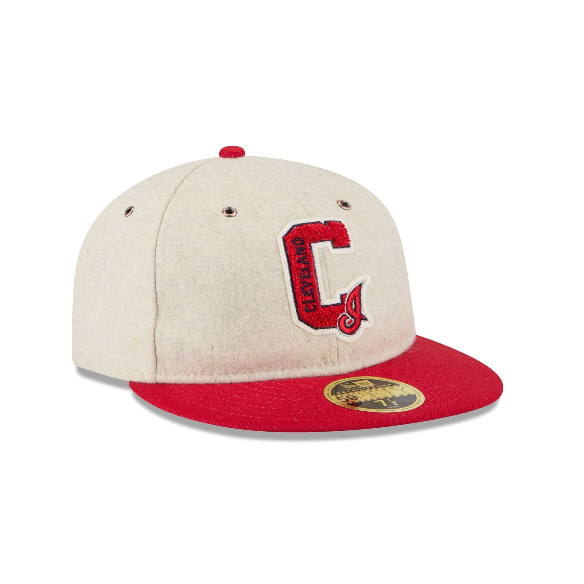Cleveland Guardians Wool Letterman Retro Crown 59FIFTY Fitted Hat
