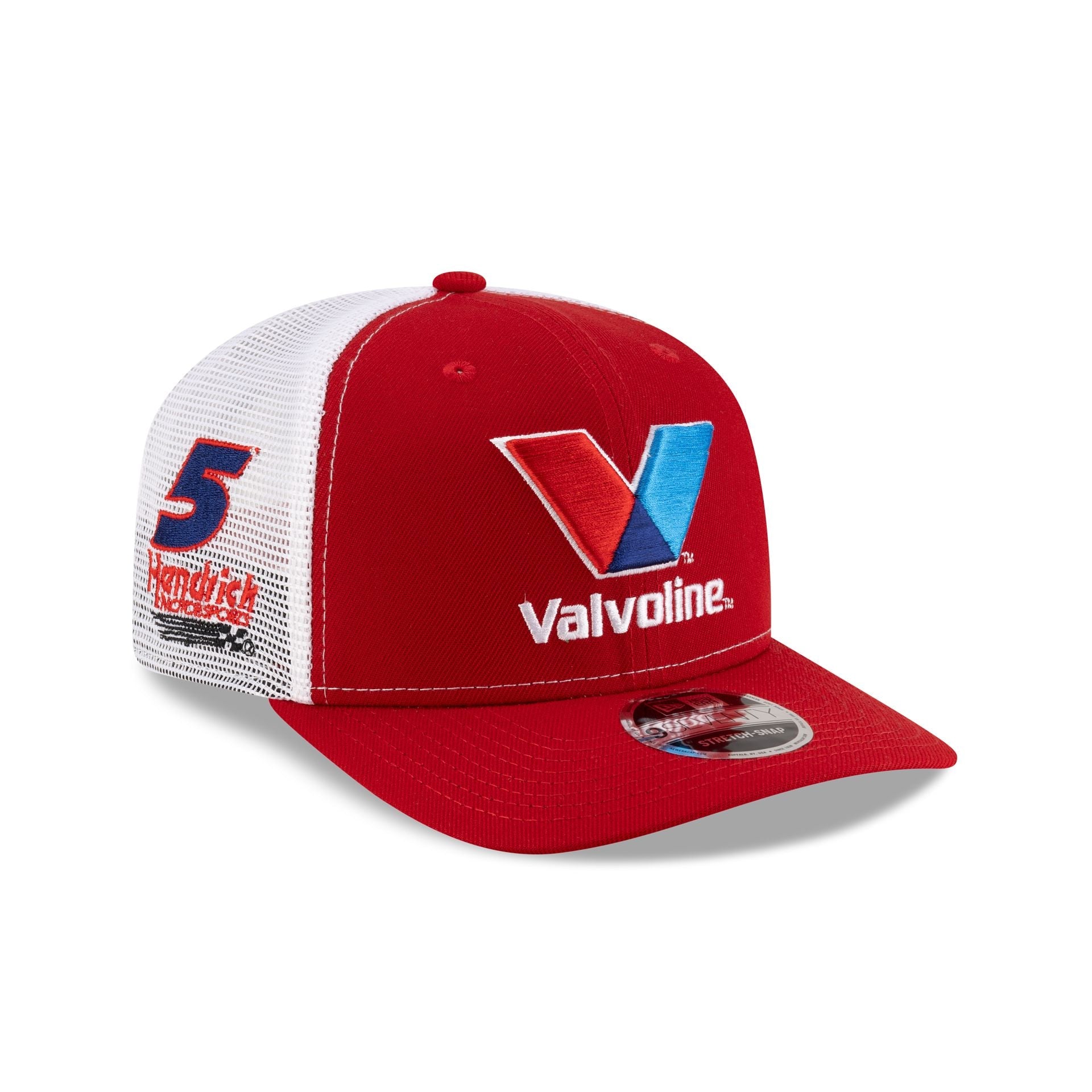 Hendrick Motorsports Kyle Larson Valvoline Partner 9SEVENTY Stretch-Snap Trucker Hat