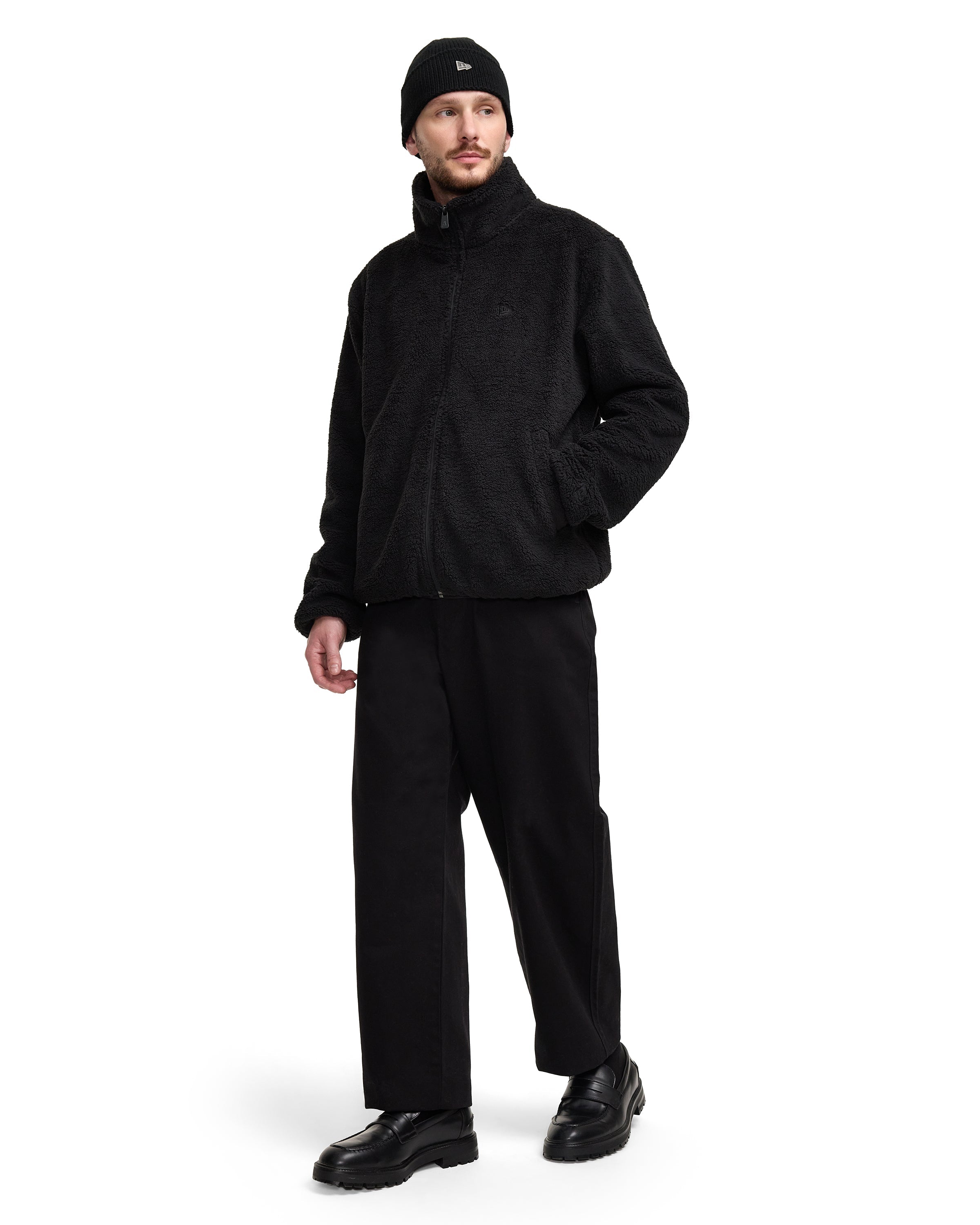New Era Black Sherpa Jacket