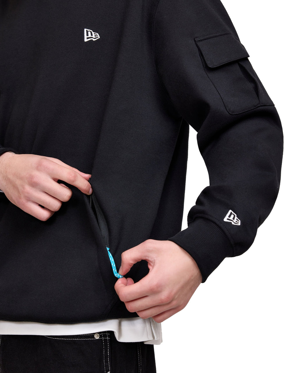 New Era Cap Black Outdoor Hoodie