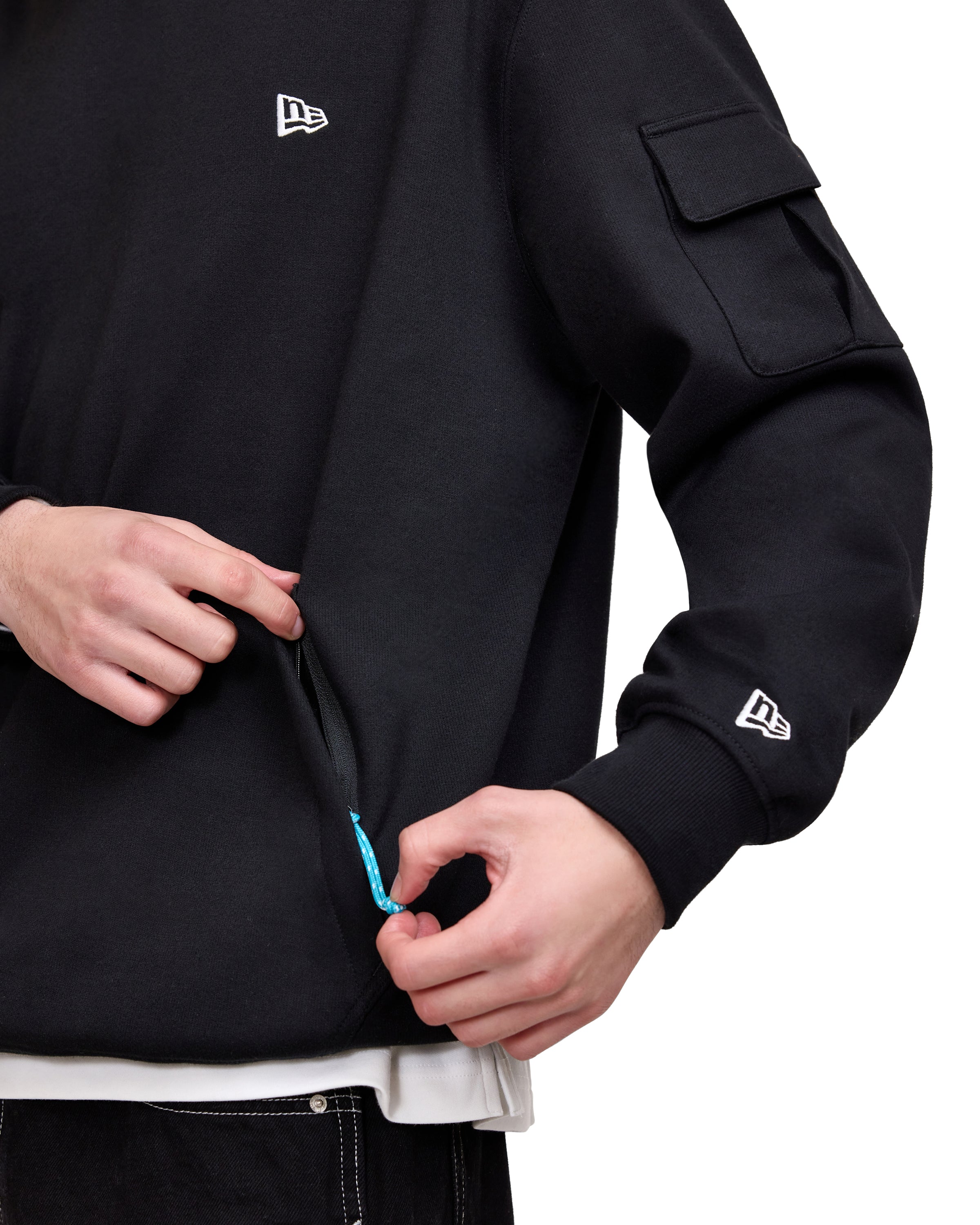 New Era Cap Black Outdoor Hoodie