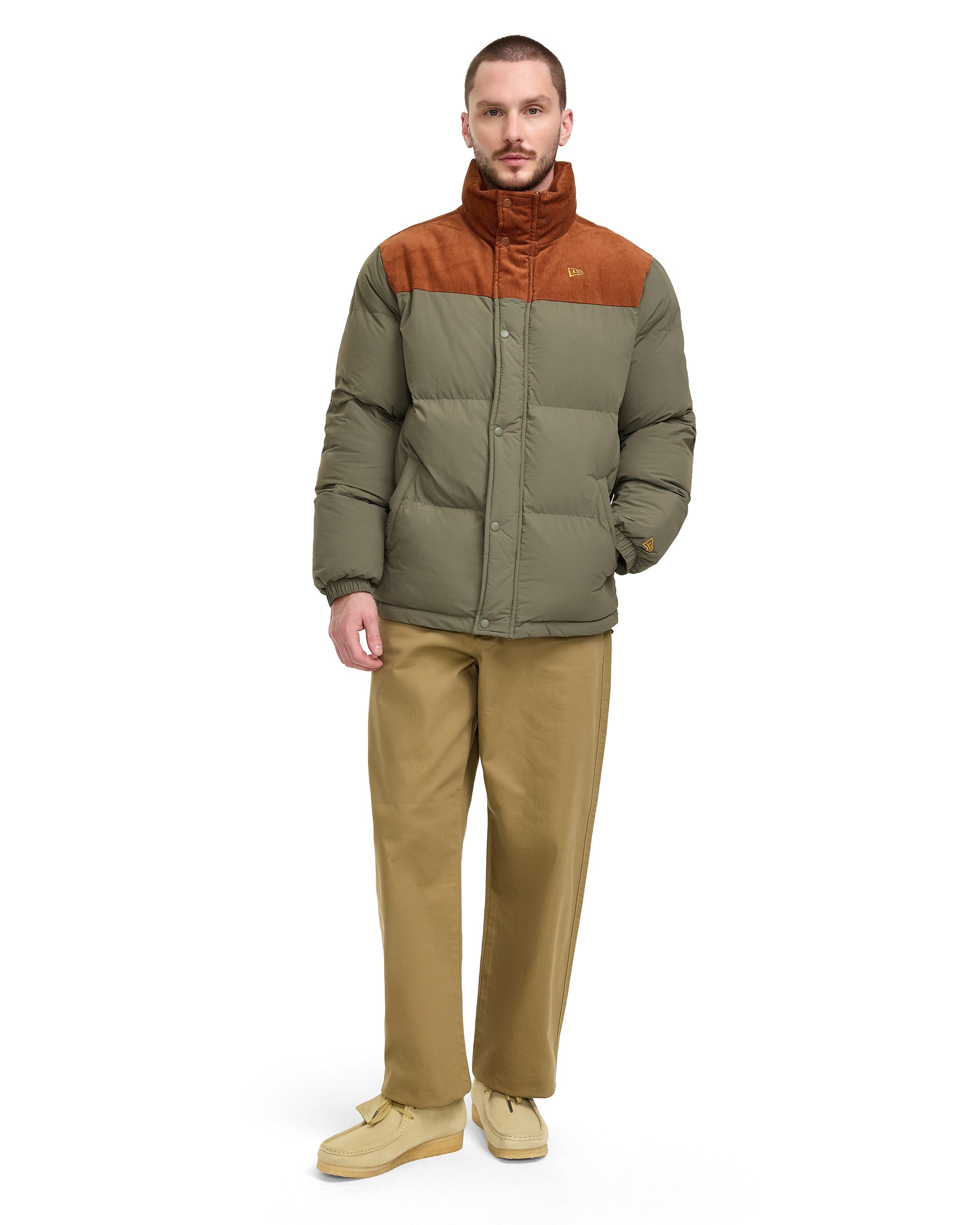 New Era Green Canvas Puffer Jacket
