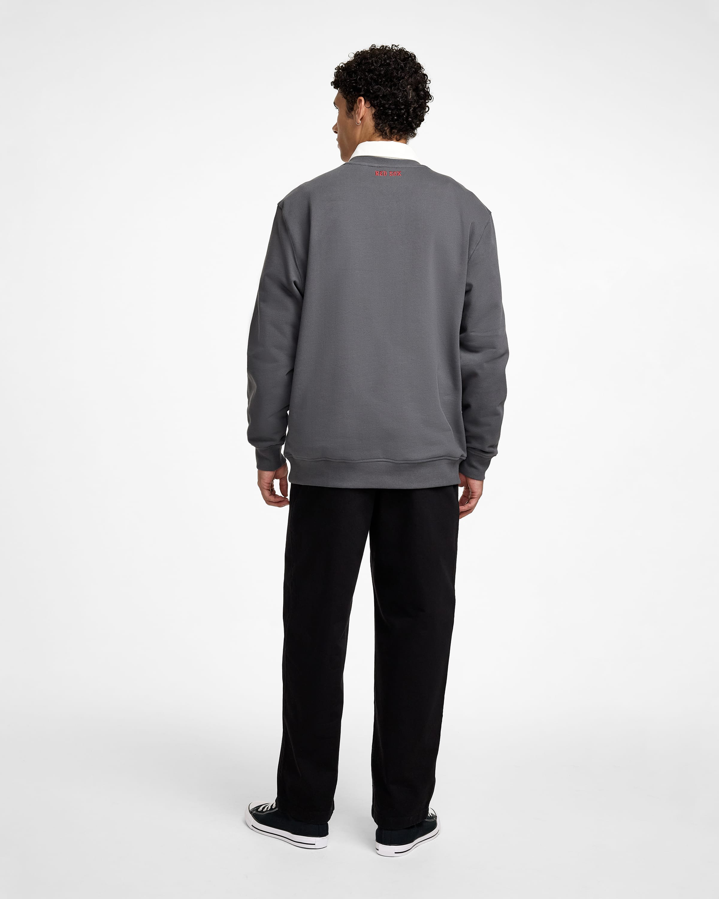 Boston Red Sox Point Logo Dark Shadow Crewneck