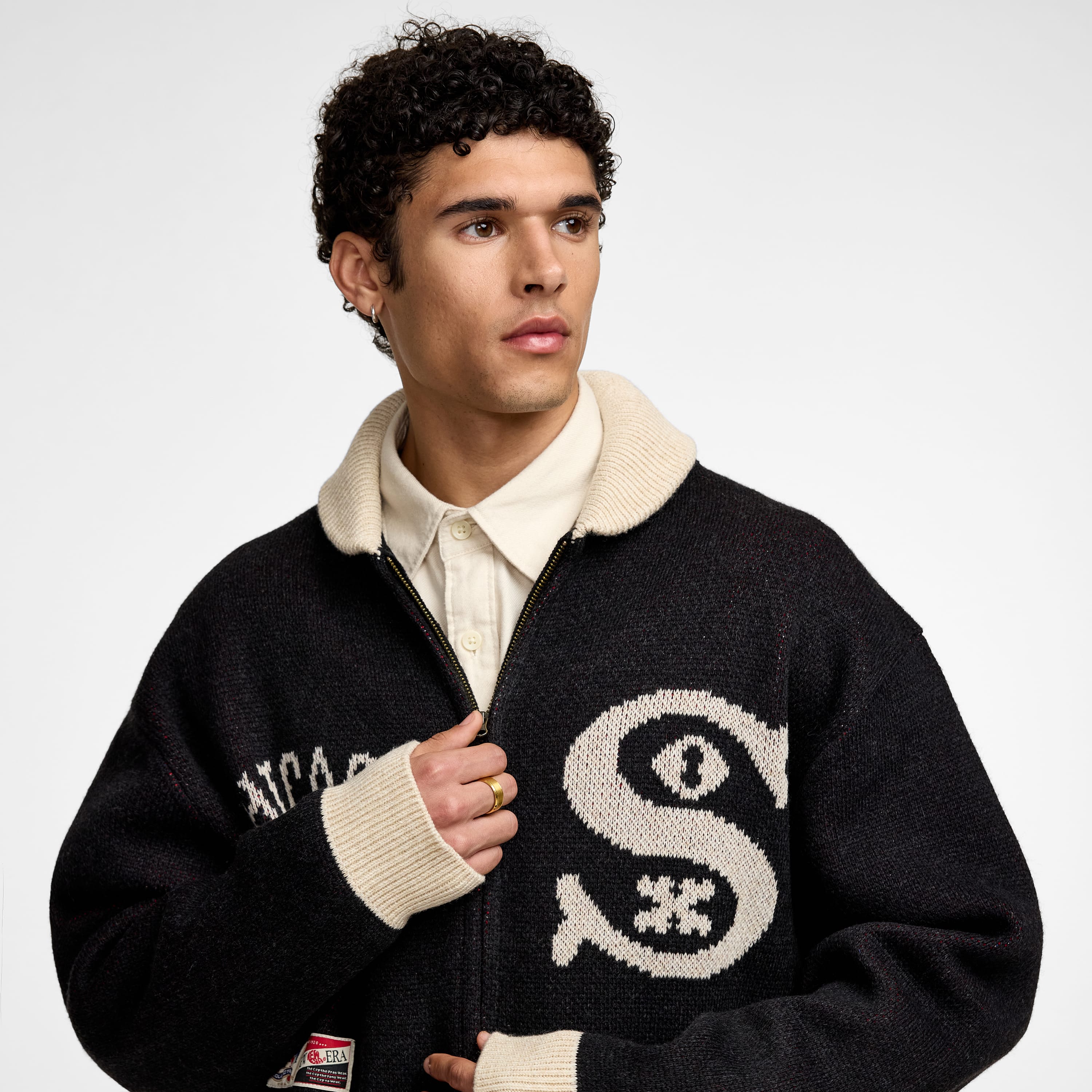 Boston Red Sox Field of Rye Cowichan Cardigan